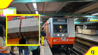 Se separan dos trabes de la Línea 4 del Metro