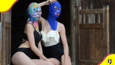 Los chinos cuidan mucho su piel y los facekinis lo comprueban.