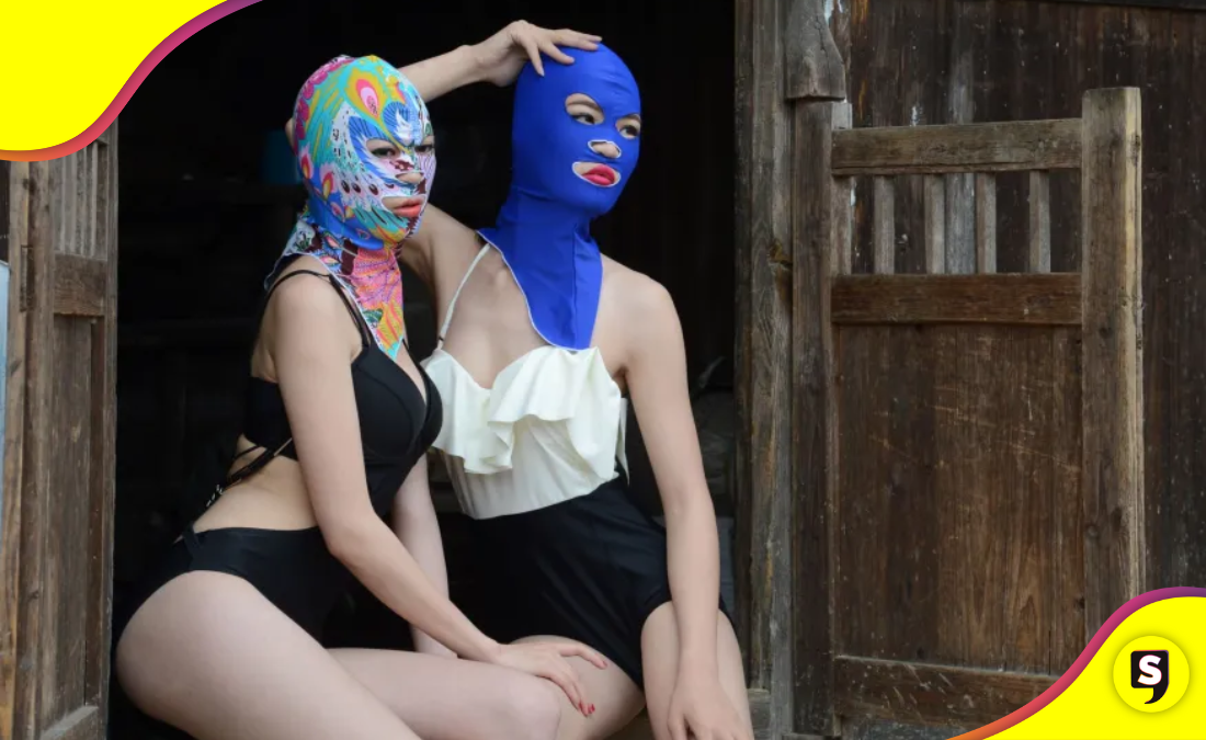 Los chinos cuidan mucho su piel y los facekinis lo comprueban.