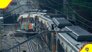 tren descarrilado en Barcelona