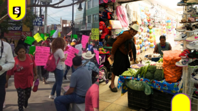 Comerciantes protestan en Presidencia de Tulancingo