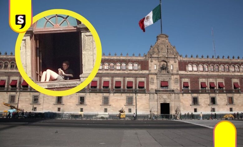 Video de mujer en Palacio Nacional
