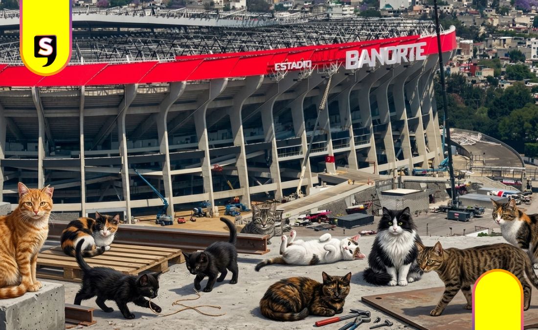 desalojo de gatos en el Estadio Banorte