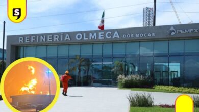 incendio en la refinería Olmeca