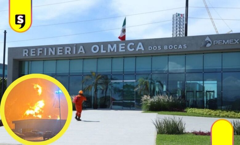incendio en la refinería Olmeca