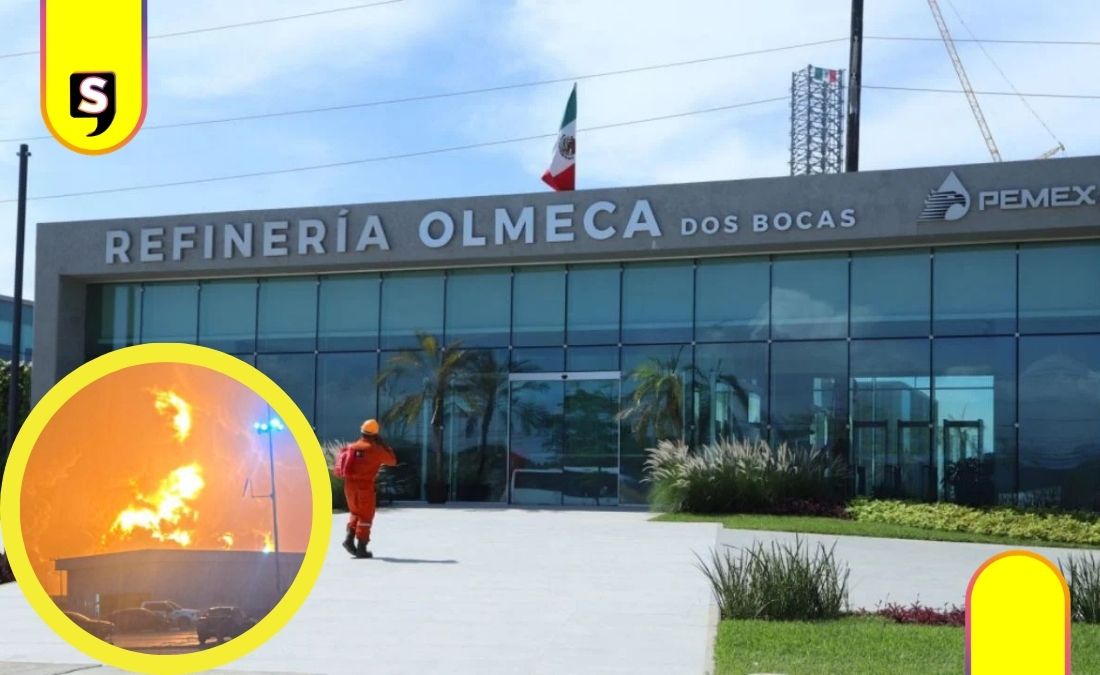 incendio en la refinería Olmeca