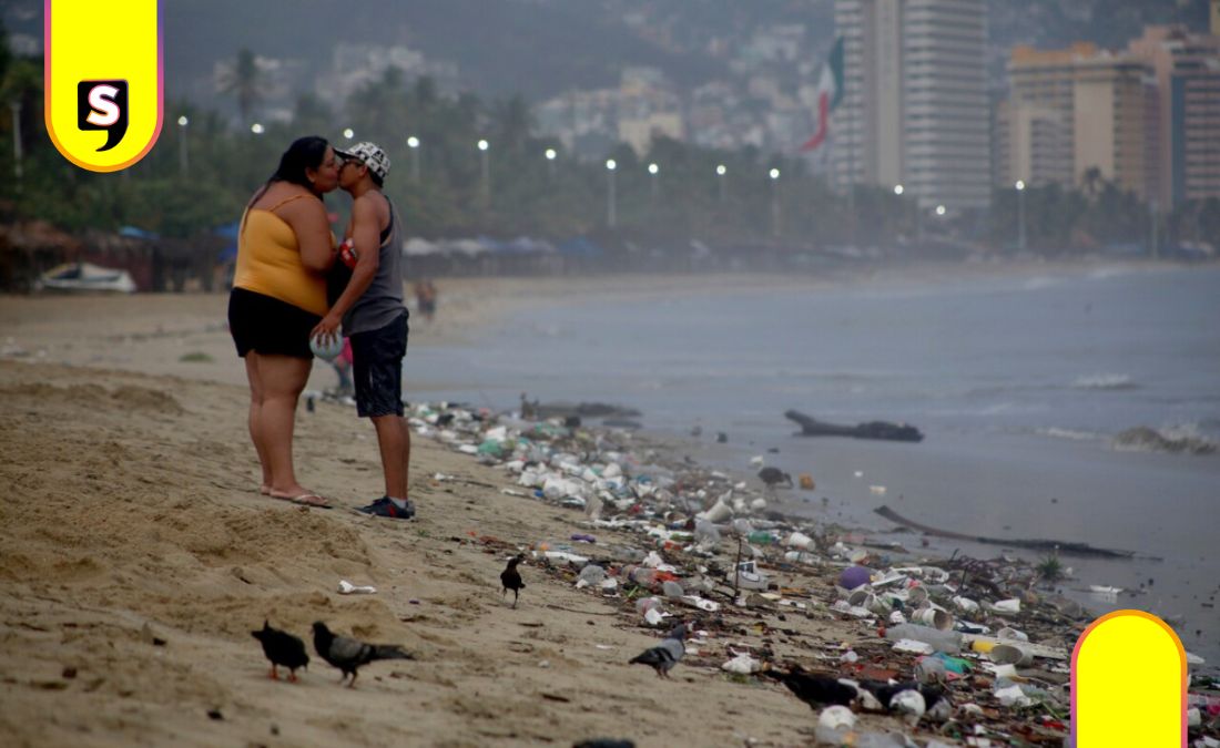 playa contaminada Semana Santa
