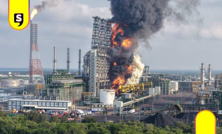 Incendio en Dos Bocas Pemex