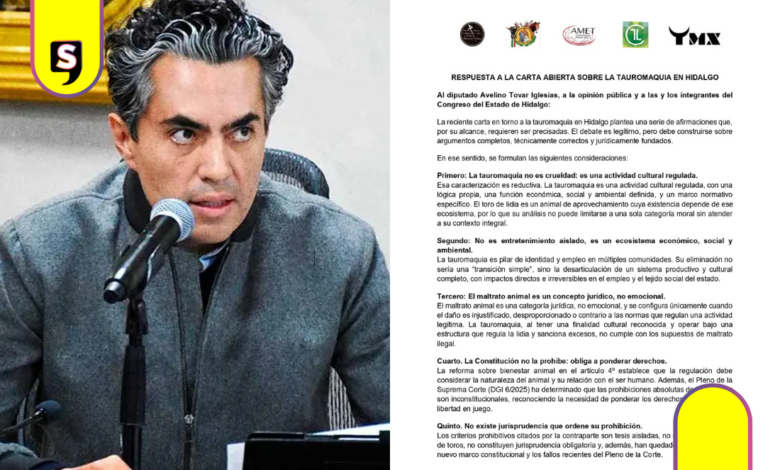¡Pelea taurina en Hidalgo! Le responden al diputado Avelino Tovar