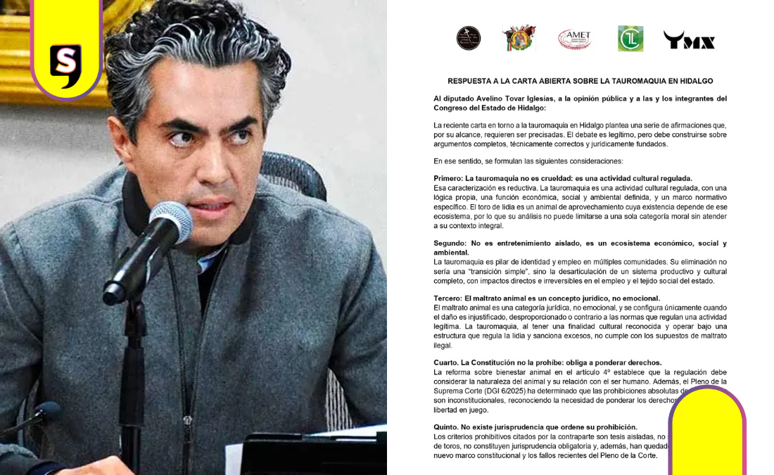 ¡Pelea taurina en Hidalgo! Le responden al diputado Avelino Tovar