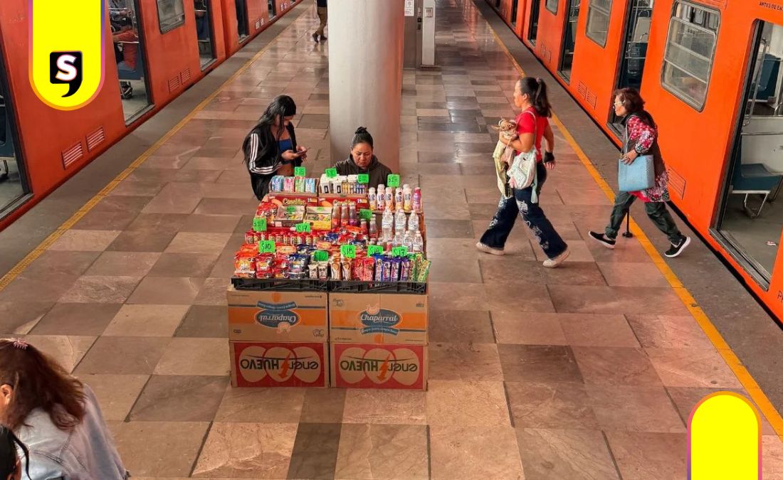 ambulantes en Línea B del Metro