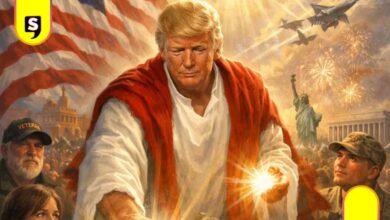 mensaje oculto Trump como Jesucristo