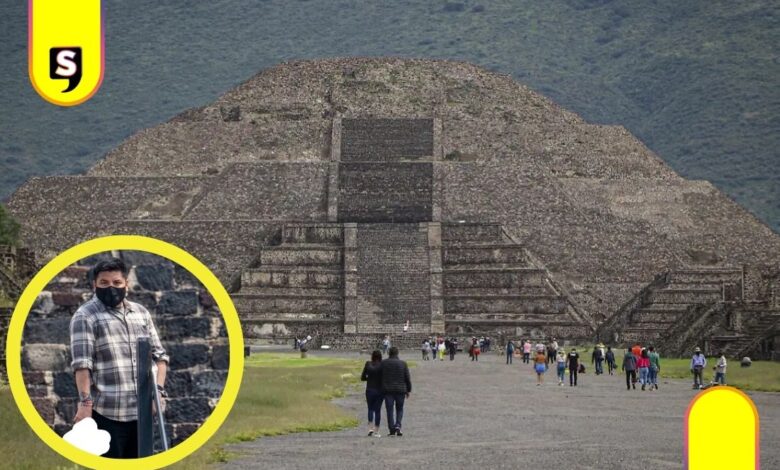 video del tirador en Teotihuacán