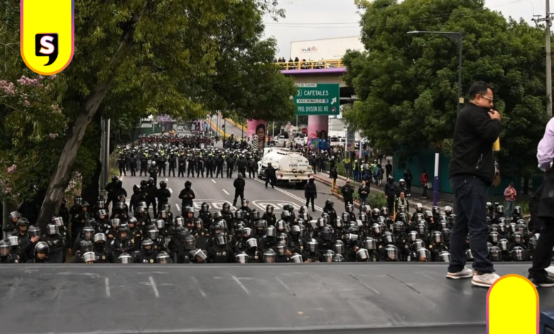 CNTE marcha al Estadio CDMX; SSC despliega 11 mil policías