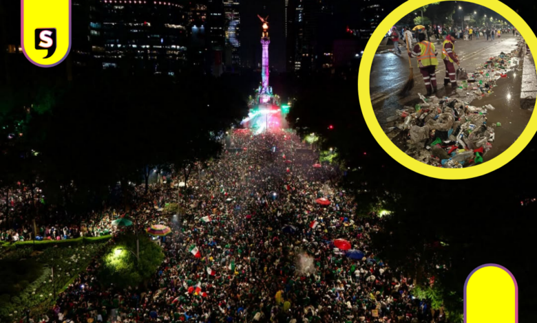Triunfo del Tri basura en CDMX