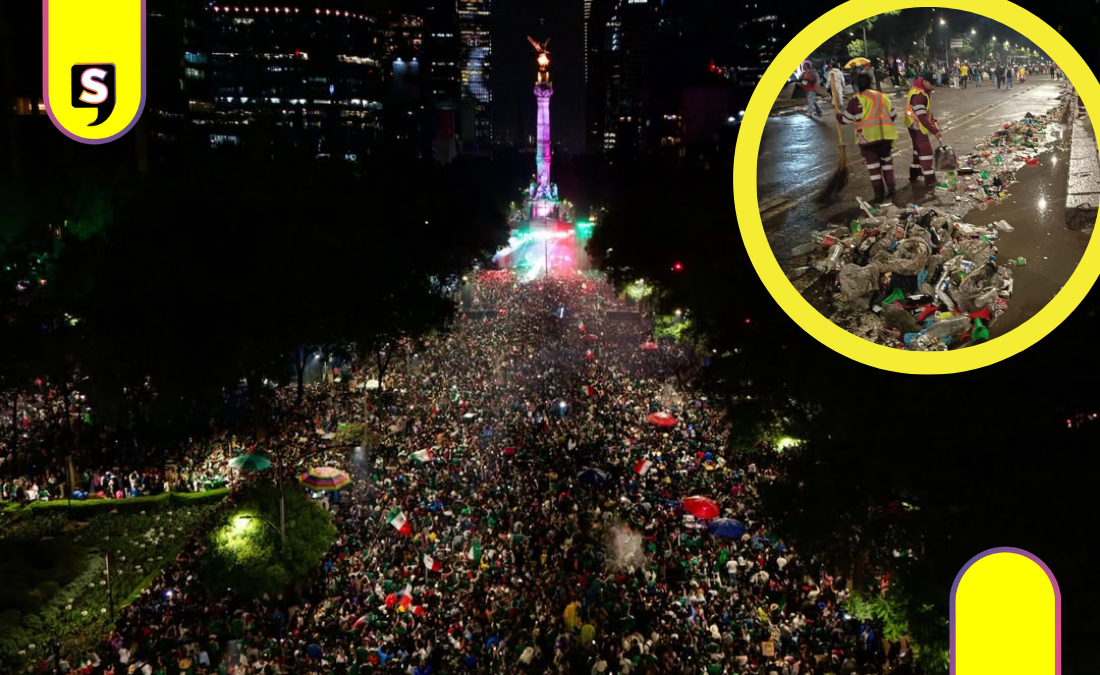 Triunfo del Tri basura en CDMX