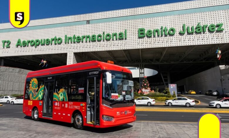Metrobús CDMX ruta en el AICM
