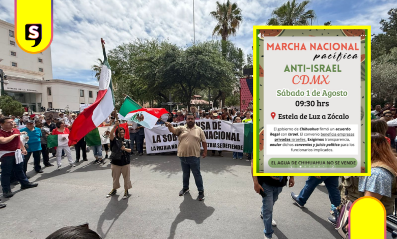 Protesta nacional contra Israel por acuerdo con Chihuahua