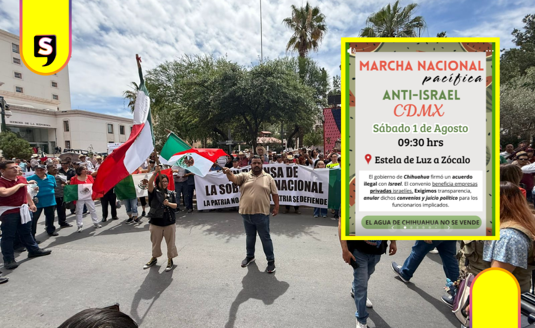 Protesta nacional contra Israel por acuerdo con Chihuahua