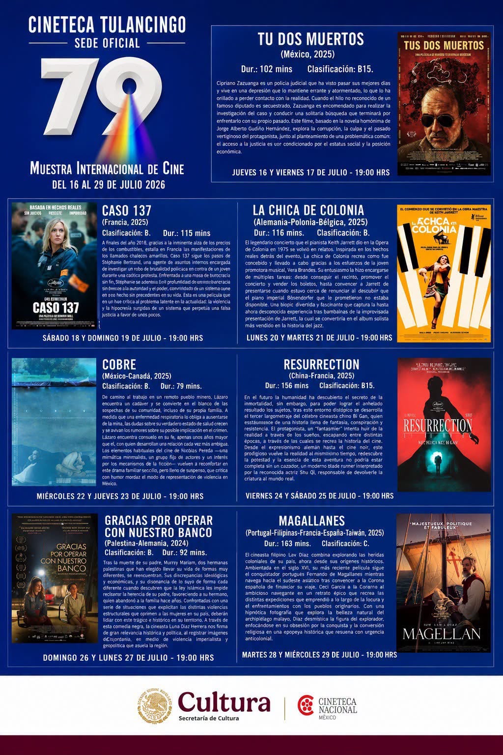 Tulancingo: sede de la 79 Muestra Internacional de Cine