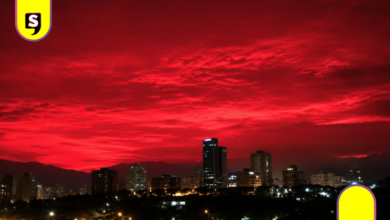 cielo rojo en Caracas