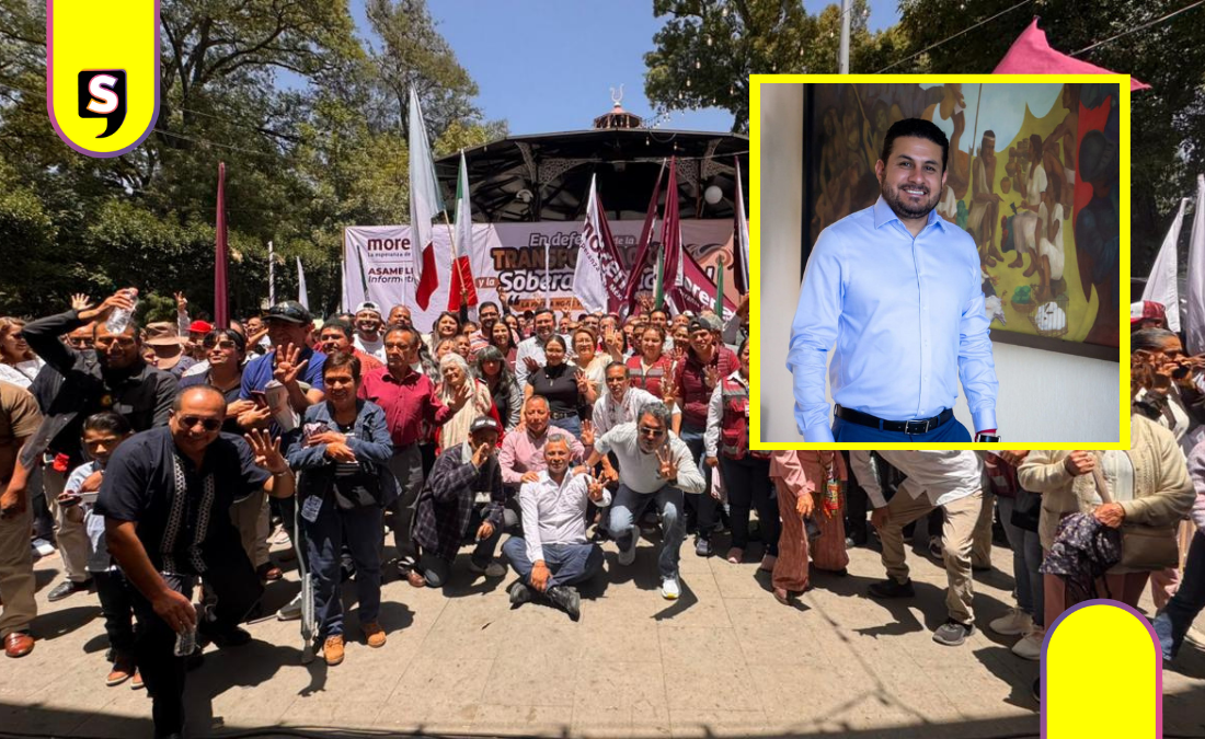 Funcionarios respaldan a Enzo Balderas en asamblea de Morena