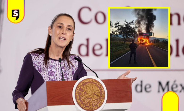 Michoacán amanece con bloqueos; Sheinbaum confirma operativo