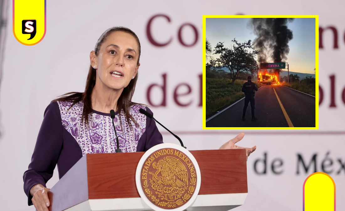 Michoacán amanece con bloqueos; Sheinbaum confirma operativo