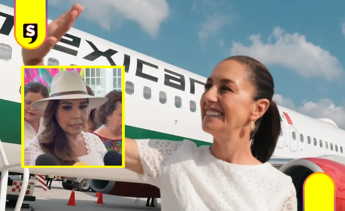 Sheinbaum pide a gobernadora de Quintana Roo aclarar vuelos