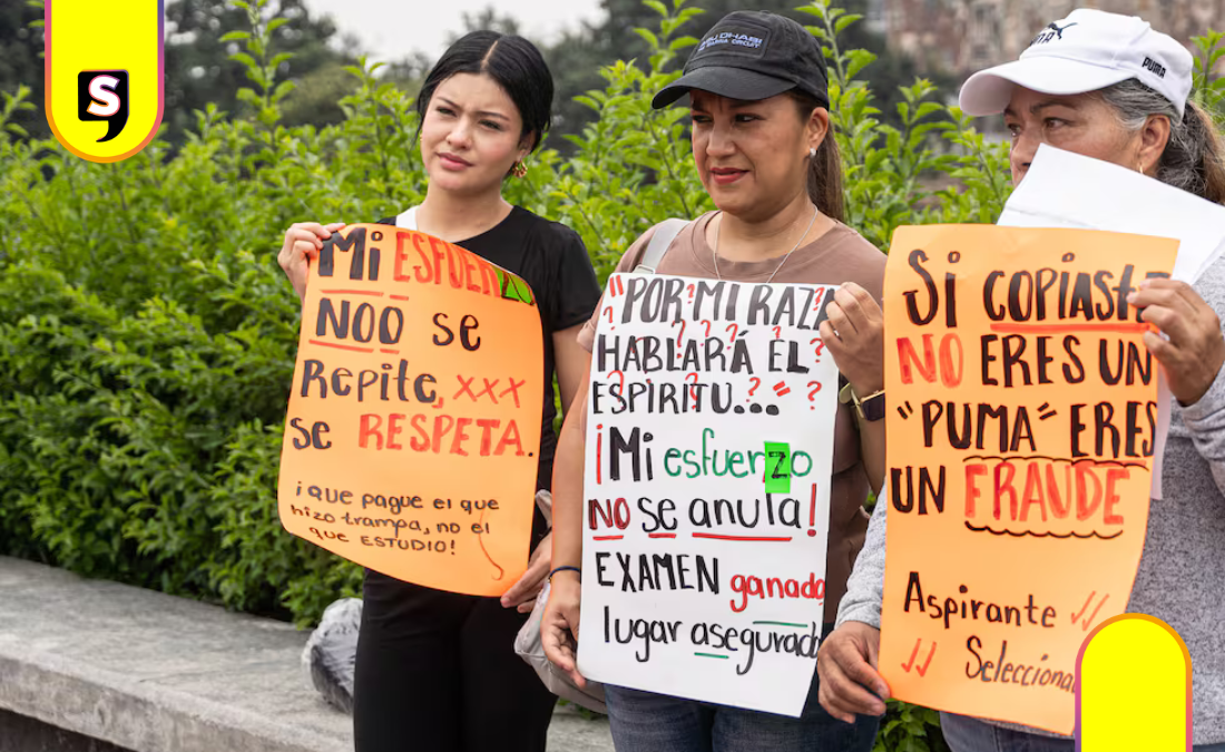 Estudiantes bloquean Insurgentes contra examen de la UNAM