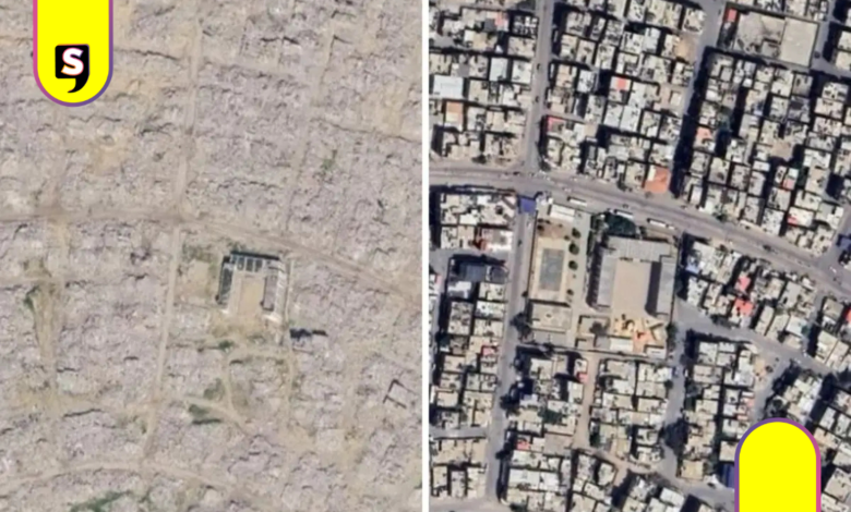 Google Earth revela el antes y después de Gaza