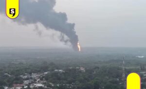 Incendio en planta de sal en Jáltipan