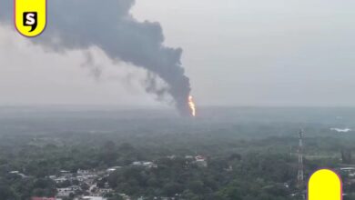 Incendio en planta de sal en Jáltipan