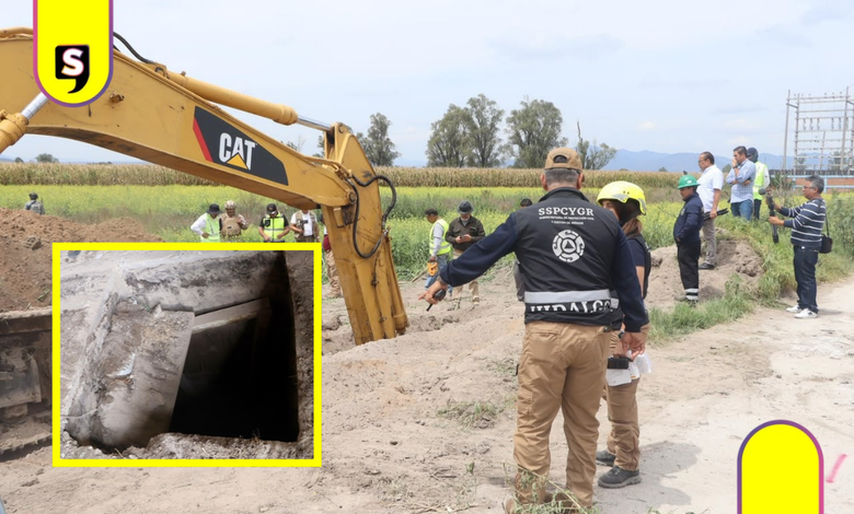 Destruyen huachitúnel de 143 metros en Tlaxcoapan