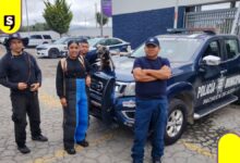Policías rescatan a perrita en bulevar Minero